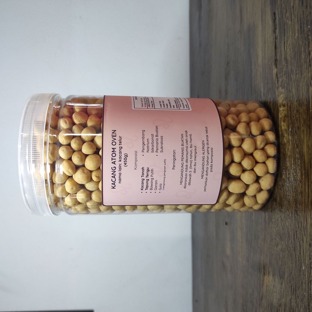Kacang Atom Oven Toples 450g